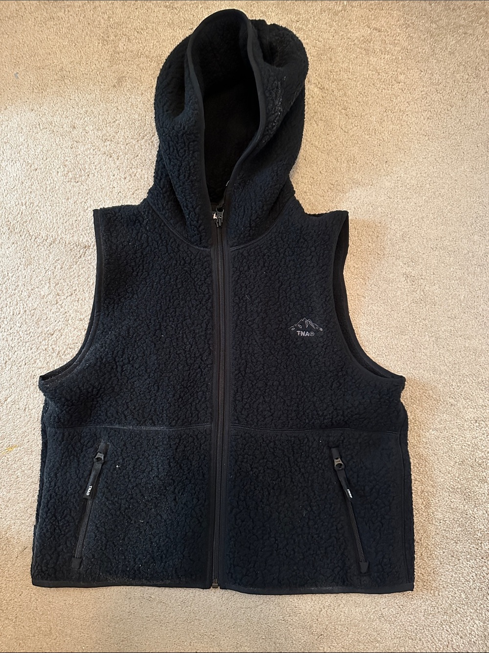 Aritzia fleece vest black Small